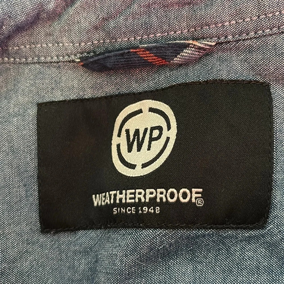 Weatherproof men’s blue plaid long sleeve button down flannel shirt size large - Picture 6 of 8